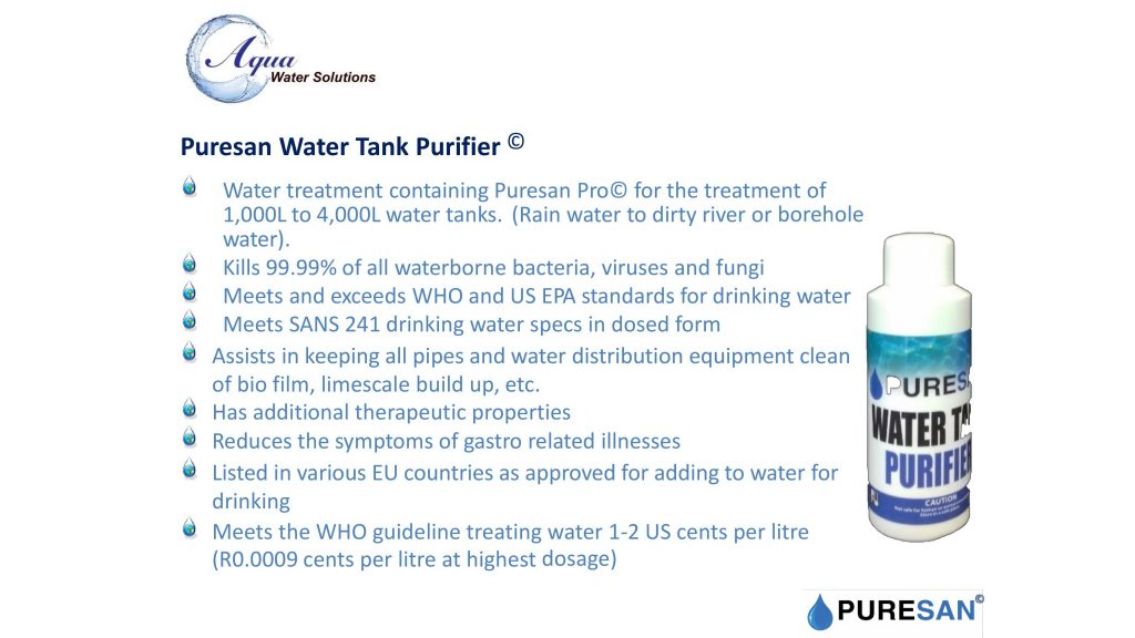Water Tank Purifier Info